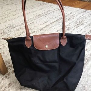 Black Longchamp Le Plaige Shoulder Bag - Small